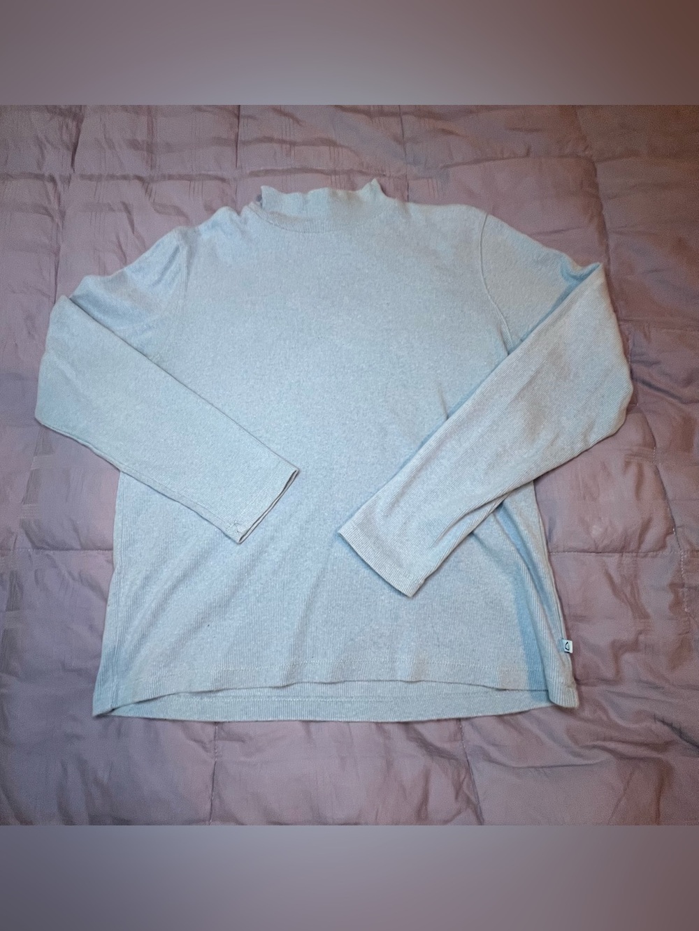Vintage Liz Claiborne Blue Long Sleeve Mock Neck